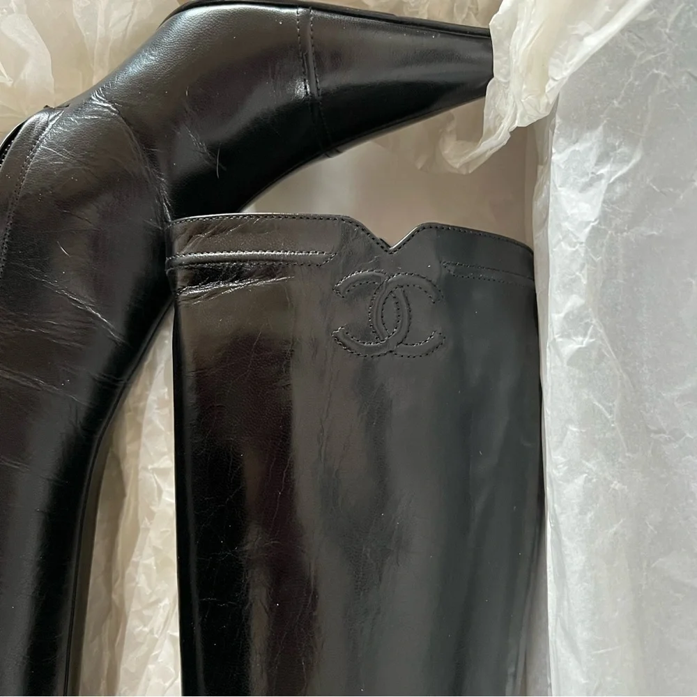 Chanel Knee High Boots size 34.5